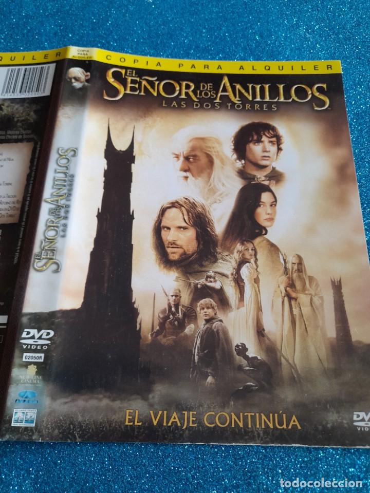 Cine: Car&aacute;tula Original DVD - S&oacute;lo Car&aacute;tula - El Se&ntilde;or de los Anillos - Las Dos Torres - El Viaje Contin&uacute;a