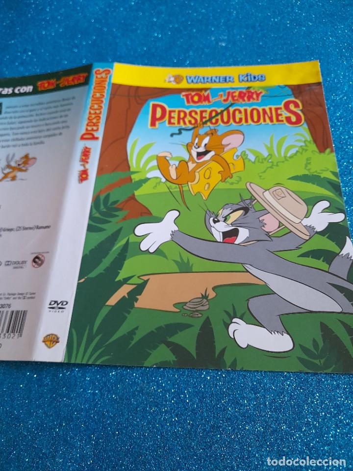 Cine: Car&aacute;tula Original DVD Infantil - S&oacute;lo Car&aacute;tula - Tom y Jerry - Persecuciones