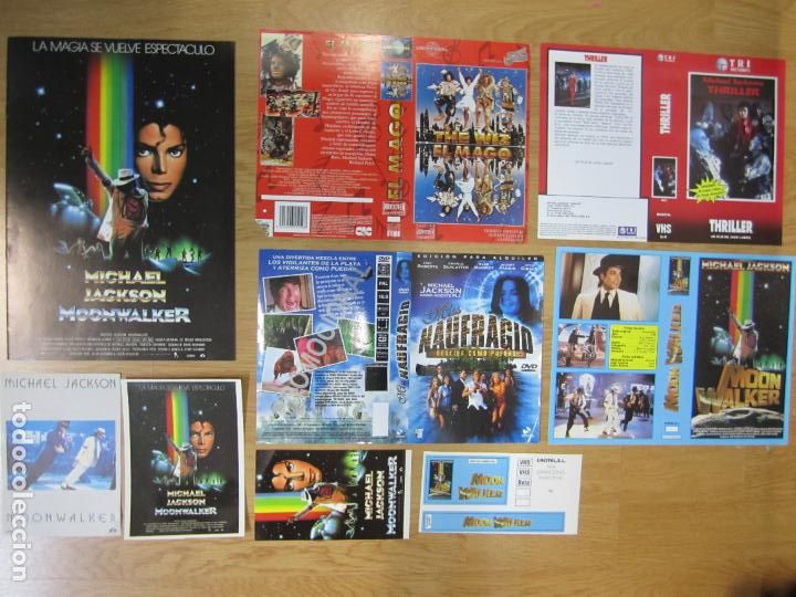 Cine: Lote Michael Jackson - Guia original caratulas postales Moonwalker Thriller El mago Miss Naufragio