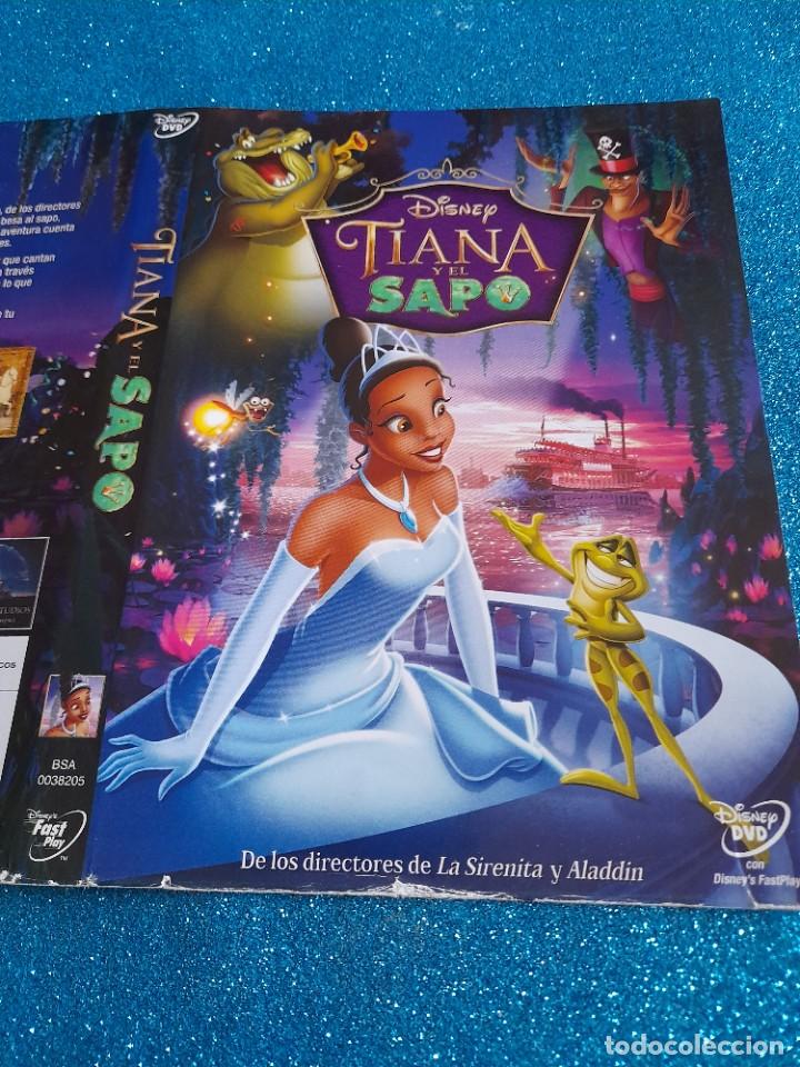 Cine: Car&aacute;tula Original DVD Infantil - S&oacute;lo Car&aacute;tula - Tiana y el Sapo - Disney
