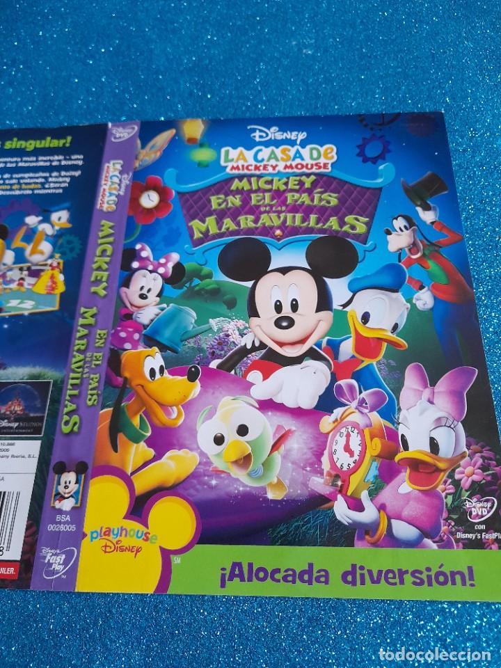 Cine: Car&aacute;tula Original DVD Infantil - S&oacute;lo Car&aacute;tula - Mickey en el Pais de las Maravillas - Mickey Mouse