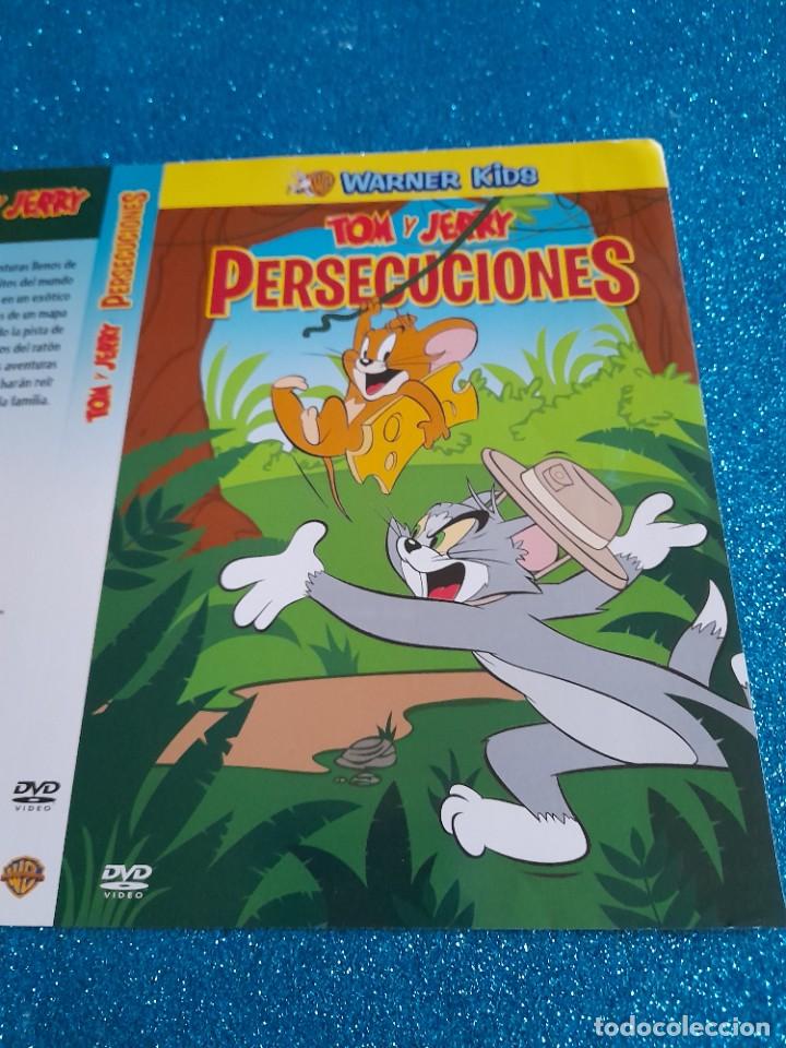 Cine: Car&aacute;tula Original DVD Infantil - S&oacute;lo Car&aacute;tula - Tom y Jerry - Persecuciones - Warner Kids