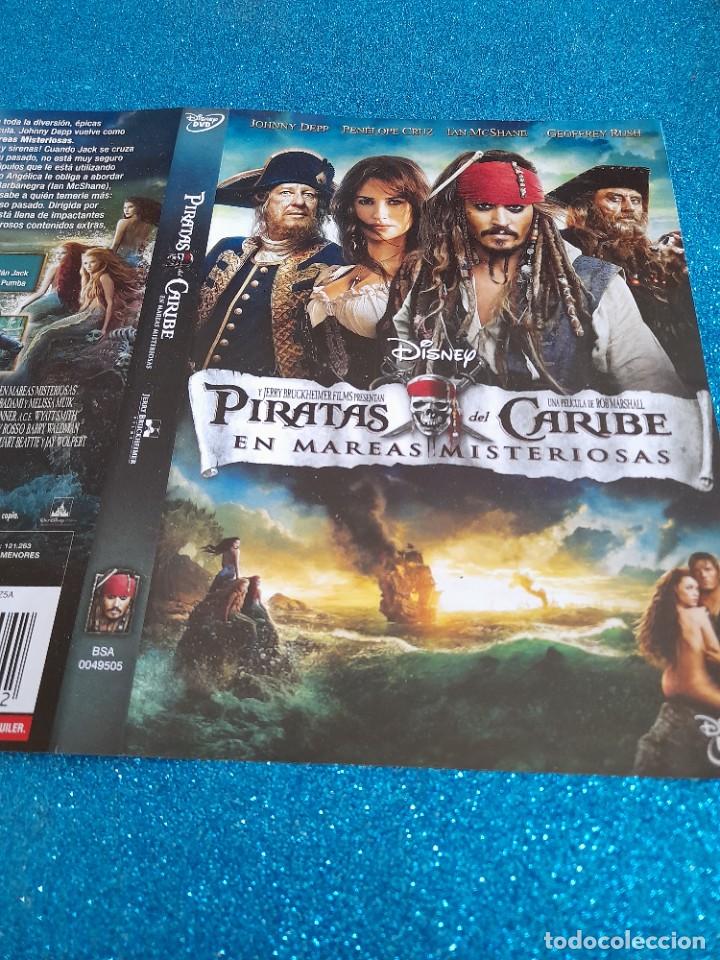 Cine: Car&aacute;tula Original DVD - S&oacute;lo Car&aacute;tula - Piratas del Caribe - En Mareas Misteriosas