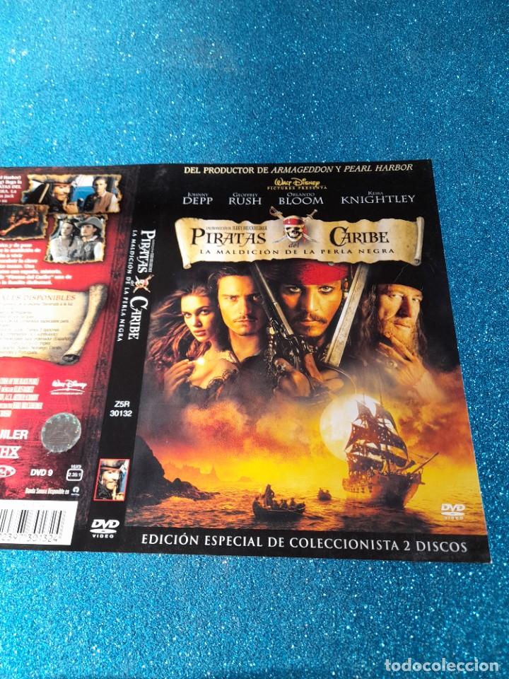 Cine: Car&aacute;tula Original DVD - S&oacute;lo Car&aacute;tula - Piratas del Caribe - La maldici&oacute;n de la perla negra