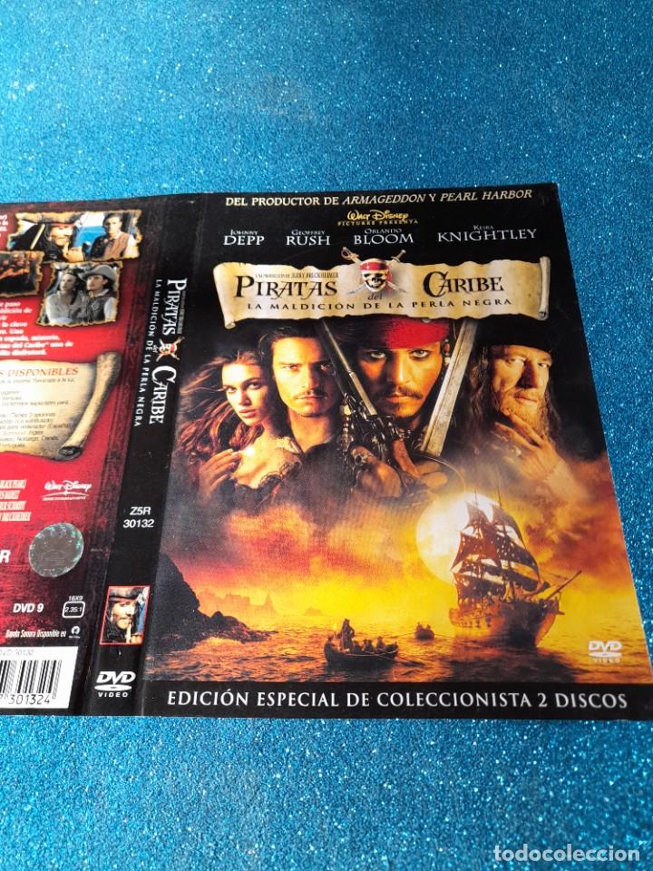 Cine: Car&aacute;tula Original DVD - S&oacute;lo Car&aacute;tula - Piratas del Caribe - La maldici&oacute;n de la perla negra