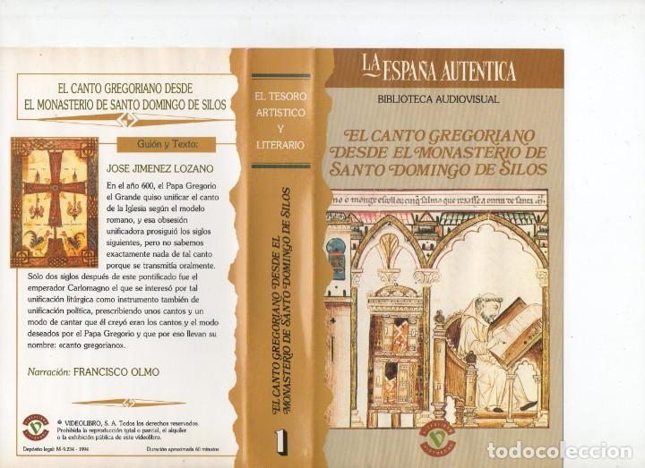 Cinema: LA ESPA&Ntilde;A AUTENTICA, EL CANTO GREGORIANO: DOCUMENTAL CARATULA VHS