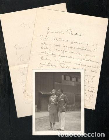 Kino: DOS FOTOGRAFIAS ORIGINALES Y DOS CARTAS MANUSCRITAS DE LA ACTRIZ MARITA ANGELES