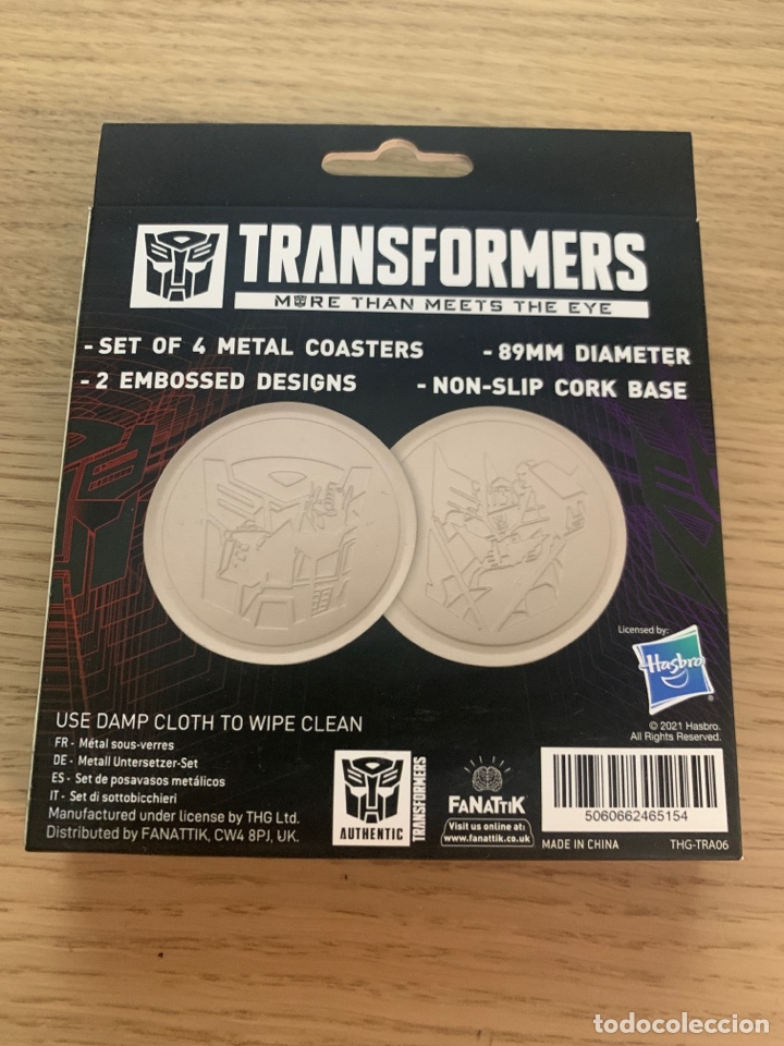 Cine: Set 4 Posavasos Met&aacute;licos Transformers - Foto 2