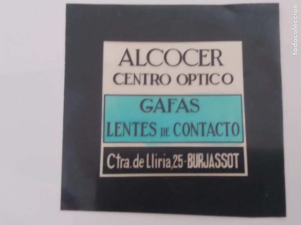 Cine: PUBLICIDAD DIAPOSITIVA ORIGINAL PROYECCION CINE ALCOCER CENTRO OPTICO BURJASSOT VALENCIA RV