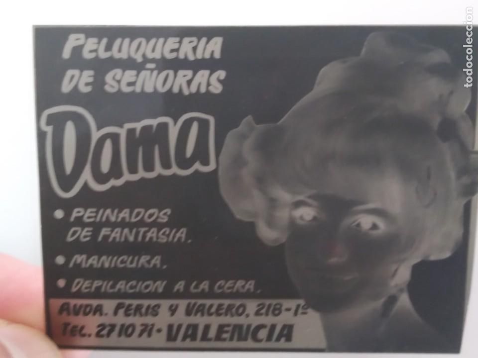 Cine: PUBLICIDAD DIAPOSITIVA ORIGINAL PROYECCION CINE PELUQUERIA SE&Ntilde;ORAS DAMA VALENCIA RV