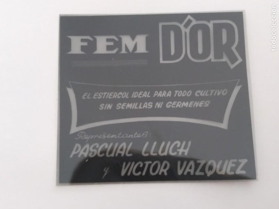 Cine: PUBLICIDAD DIAPOSITIVA ORIGINAL PROYECCION CINE FEM D'OR VALENCIA RV