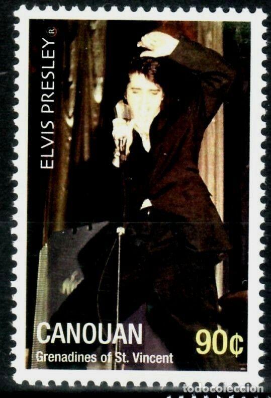 Cine: SELLOS TEMA MUSICA. ST. VICENTE GRENADINES CANOUAN ELVIS PRESLEY 1v.