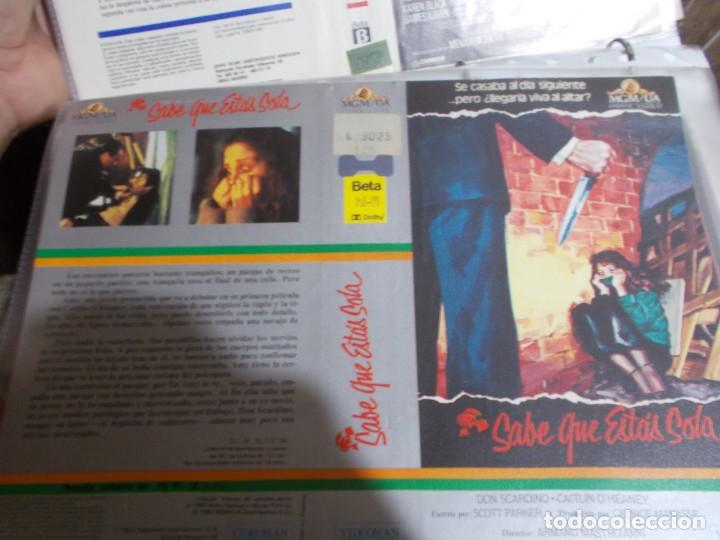 Cinema: SABE QUE ESTAS SOLA , SOLO CARATULA'' SOLO'' CARATULA, ORIGINAL , DE VIDEO CLUB ,