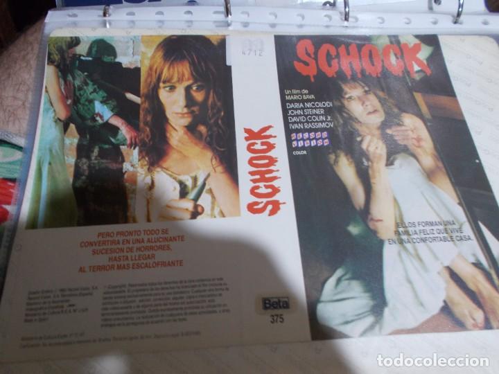 Cinema: SCHOCK , SOLO CARATULA'' SOLO'' CARATULA, ORIGINAL , DE VIDEO CLUB ,