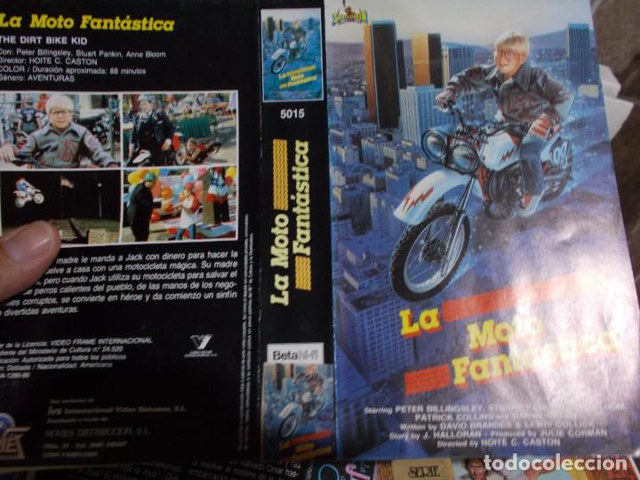 Cine: LA MOTO FANTASTICA , SOLO CARATULA'' SOLO'' CARATULA, ORIGINAL , DE VIDEO CLUB ,