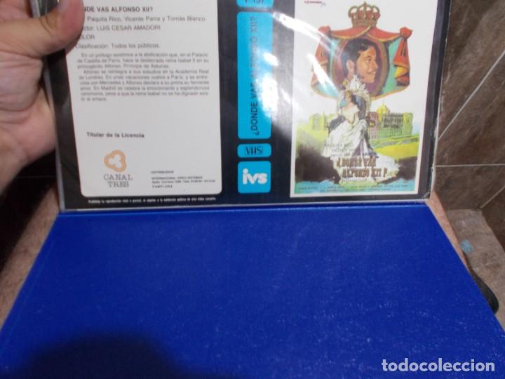 Cinema: DONDE VAS ALFONSO X II , SOLO CARATULA'' SOLO'' CARATULA, ORIGINAL , DE VIDEO CLUB ,
