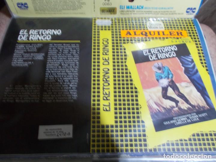 Cinema: EL RETORNO DE RINGO &uml;&uml;SOLO CARATULA&uml;&uml;&uml;&uml;ORIGINAL DE VIDEO CLUB SOLO CARATULA&uml;&uml;