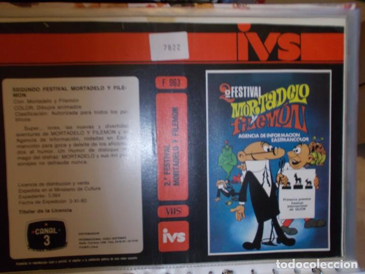 Kino: 2 FESTIVAL MORTADELO Y FILEMON , ,,SOLO ,CARATULA,, ORIGINAL DE VIDEO CLUB ,,SOLO CARATULA