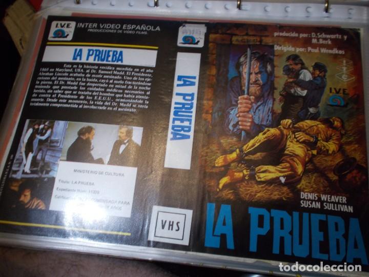 Cinema: LA PRUEBA ,,SOLO ,CARATULA,, ORIGINAL DE VIDEO CLUB ,,SOLO CARATULA