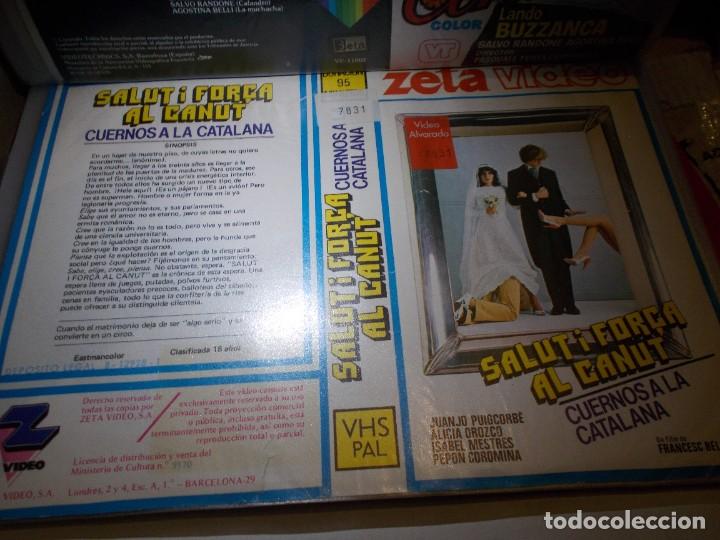 Cinema: SALUT FORCA AL CANUT CUERNOS A LA CATALANA ,,SOLO ,CARATULA,, ORIGINAL DE VIDEO CLUB ,,SOLO CARATUL