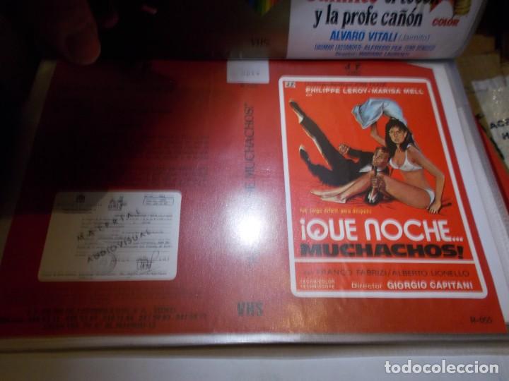 Kino: QUE NOCHE MUCHACHOS ,,SOLO ,CARATULA,, ORIGINAL DE VIDEO CLUB ,,SOLO CARATULA