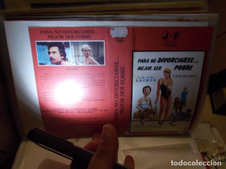 Kino: PARA NO DIVORCIASE MEJOR SER POBRE ,,SOLO ,CARATULA,, ORIGINAL DE VIDEO CLUB ,,SOLO CARATULA