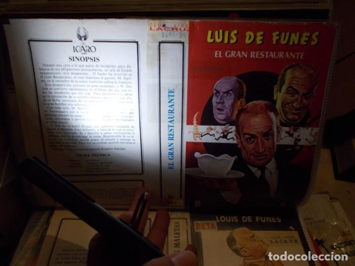 Cinema: EL GRAN RESTAURANTE ,,SOLO ,CARATULA,, ORIGINAL DE VIDEO CLUB ,,SOLO CARATULA