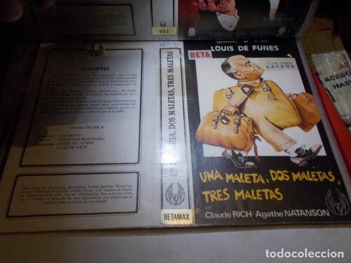 Cine: UNA MALETA DOS MALETAS TRES MALETAS ,,SOLO ,CARATULA,, ORIGINAL DE VIDEO CLUB ,,SOLO CARATULA