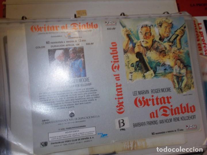 Cinema: GRITAR AL DIABLO ,,SOLO ,CARATULA,, ORIGINAL DE VIDEO CLUB ,,SOLO CARATULA