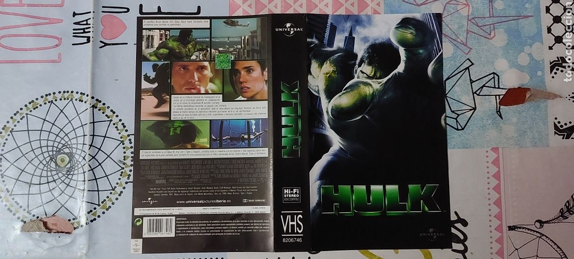 Cinema: Car&aacute;tula pel&iacute;cula VHS Hulk