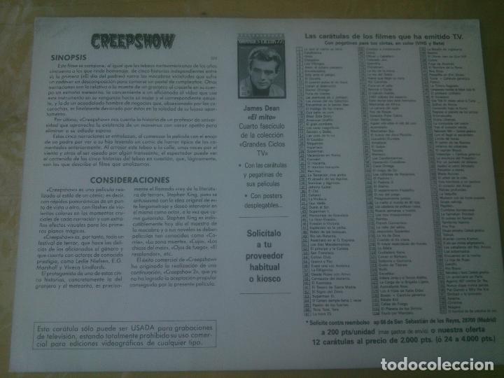 Cine: CREEPSHOW.CARATULA VHS. - Foto 2
