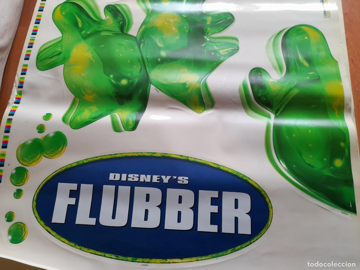 Cin&eacute;ma: Lote de 2 pegatinas originales Flubber y el profesor chiflado - Disney 1997 - buen estado