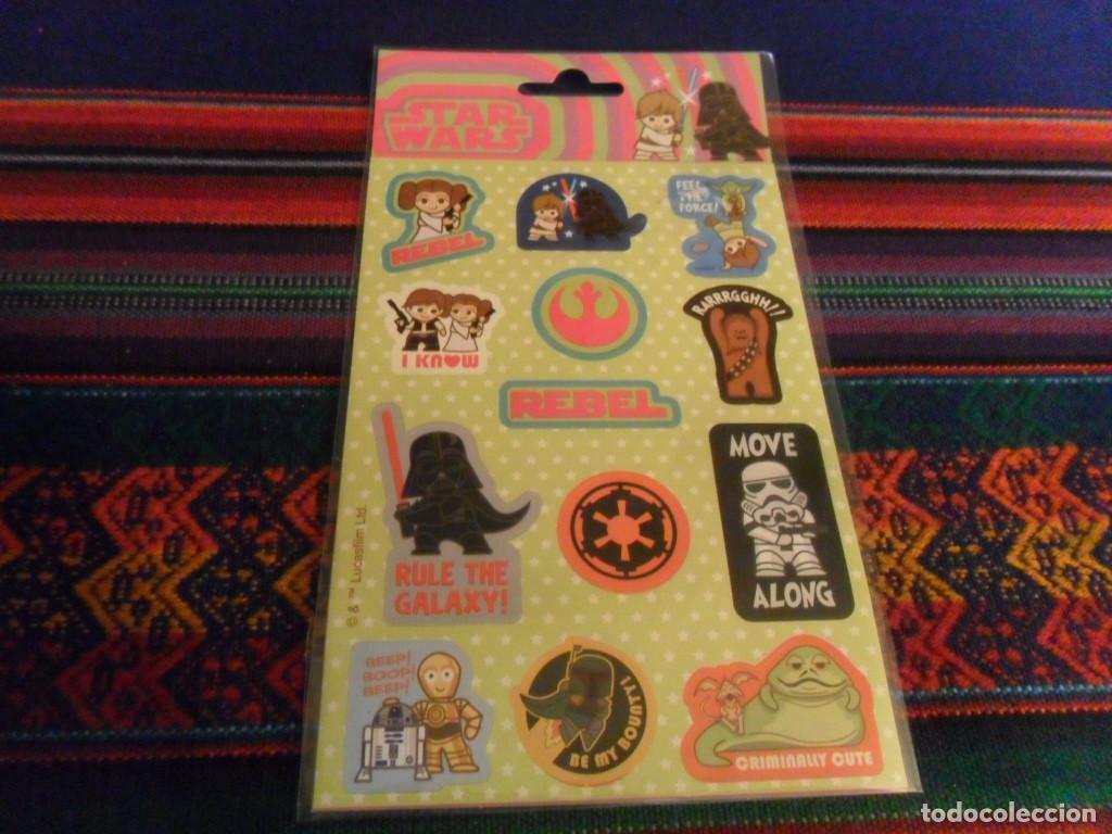 Cine: PRECINTADO STAR WARS 13 STICKERS PEGATINAS. ERIK DISNEY. RARAS.