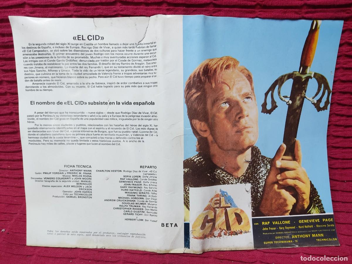 Cine: CARATULA---EL CID- CHARLTON HESTON