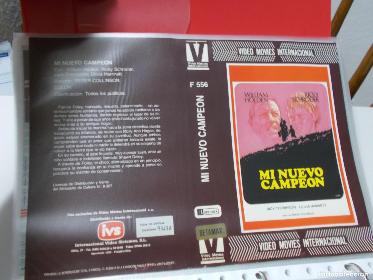 Cinema: MI NUEVO CAMPEON &acute;CARATULA ORIGINAL DE VIDEO CLUB &acute;SOLO CARATULA &acute;''''