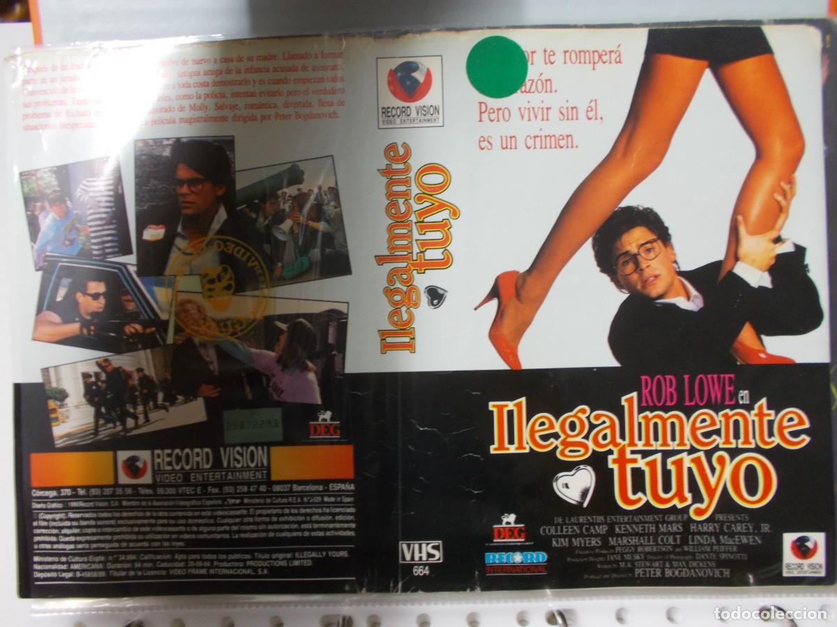 Cinema: ILEGALMENTE TUYO&acute;CARATULA ORIGINAL DE VIDEO CLUB &acute;SOLO CARATULA &acute;''''