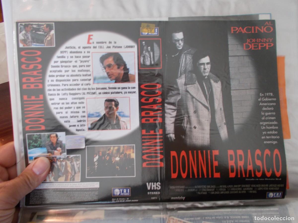 Cinema: DONNIE BRASCO ,,,CARATULA ORIGINAL DE VIDEO ,,,SOLO CARATULA ,,,,