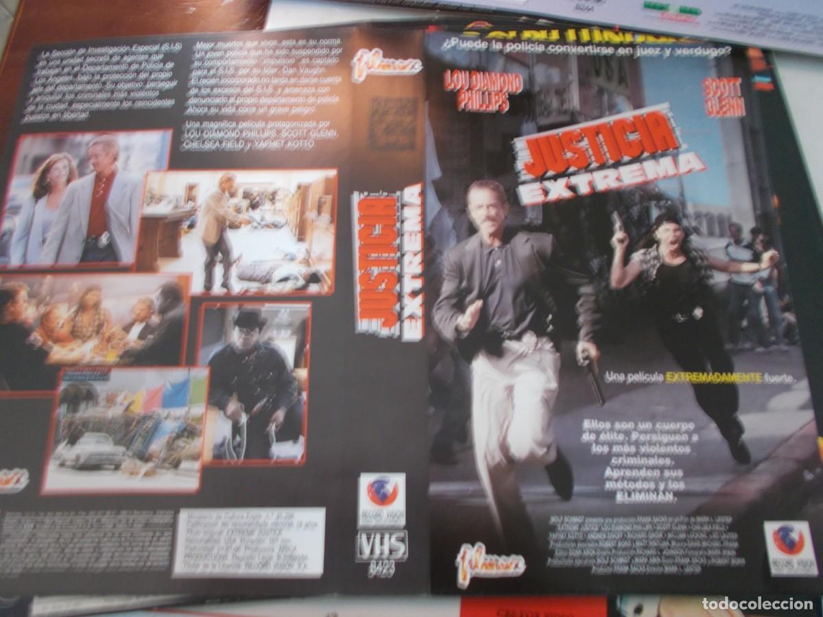 Cinema: JUSTICIA EXTREMA ,,,CARATULA ORIGINAL DE VIDEO ,,,SOLO CARATULA ,,,,