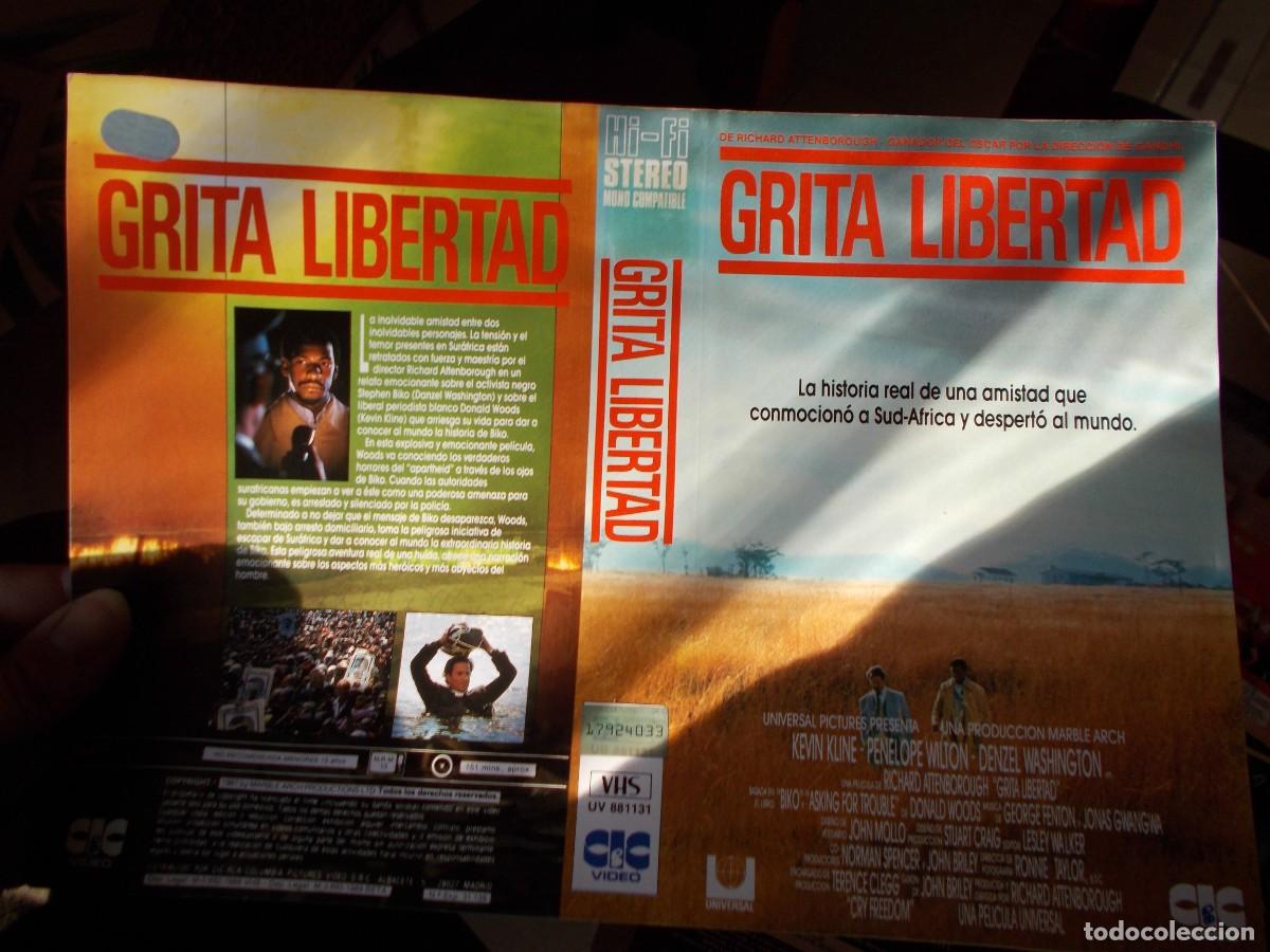 Cinema: GRITA LIBERTAD ,,,CARATULA ORIGINAL DE VIDEO ,,,SOLO CARATULA ,,,,