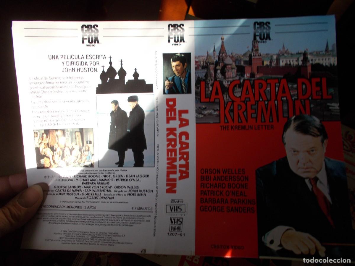 Cinema: LA CARTA DEL KREMLIN ,,,CARATULA ORIGINAL DE VIDEO ,,,SOLO CARATULA ,,,,
