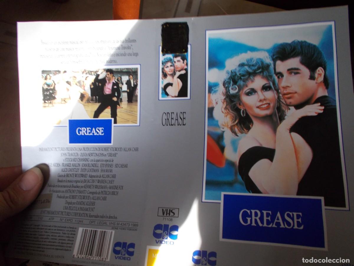 Cinema: GREASE,,,CARATULA ORIGINAL DE VIDEO ,,,SOLO CARATULA ,,,,