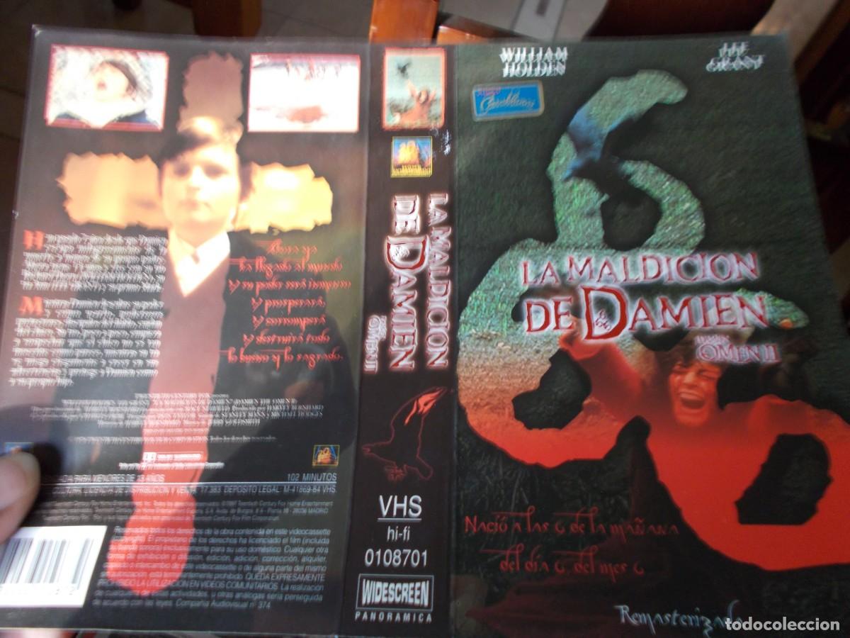 Cinema: LA MALDICION DE DAMIEN ,,,CARATULA ORIGINAL DE VIDEO ,,,SOLO CARATULA ,,,,