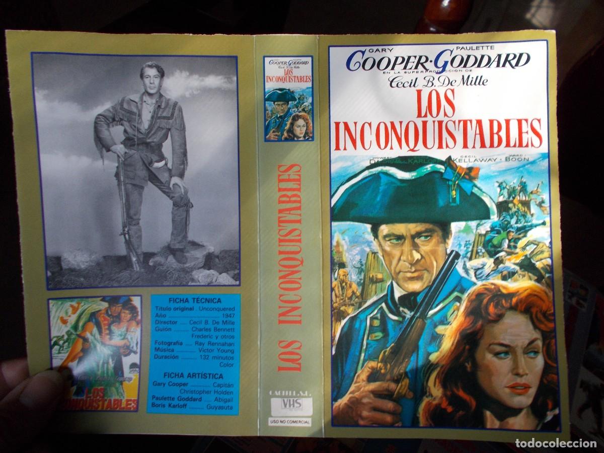 Cinema: LOS INCONQUISTADORES ,,,CARATULA ORIGINAL DE VIDEO ,,,SOLO CARATULA ,,,,
