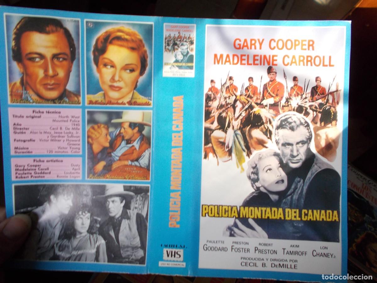 Cinema: POLICIA MONTADA DEL CANADA ,,,CARATULA ORIGINAL DE VIDEO ,,,SOLO CARATULA ,,,,