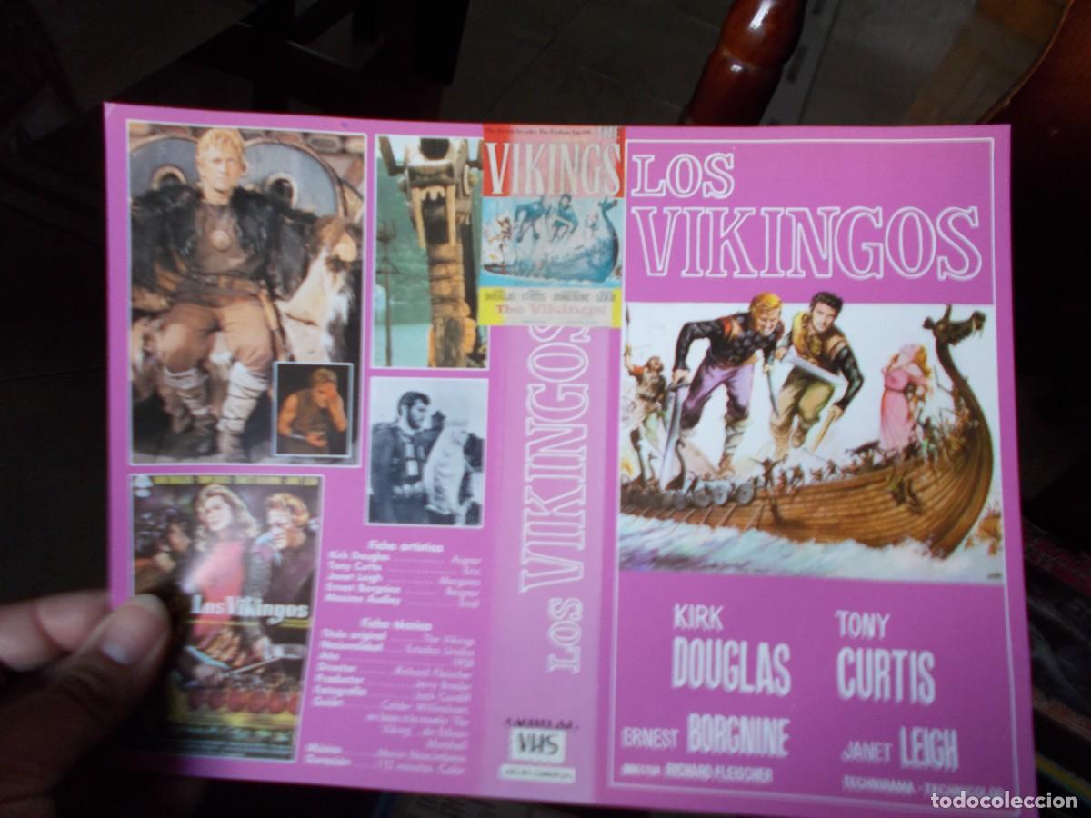 Cine: LOS VIKINGOS ,,,CARATULA ORIGINAL DE VIDEO ,,,SOLO CARATULA ,,,,