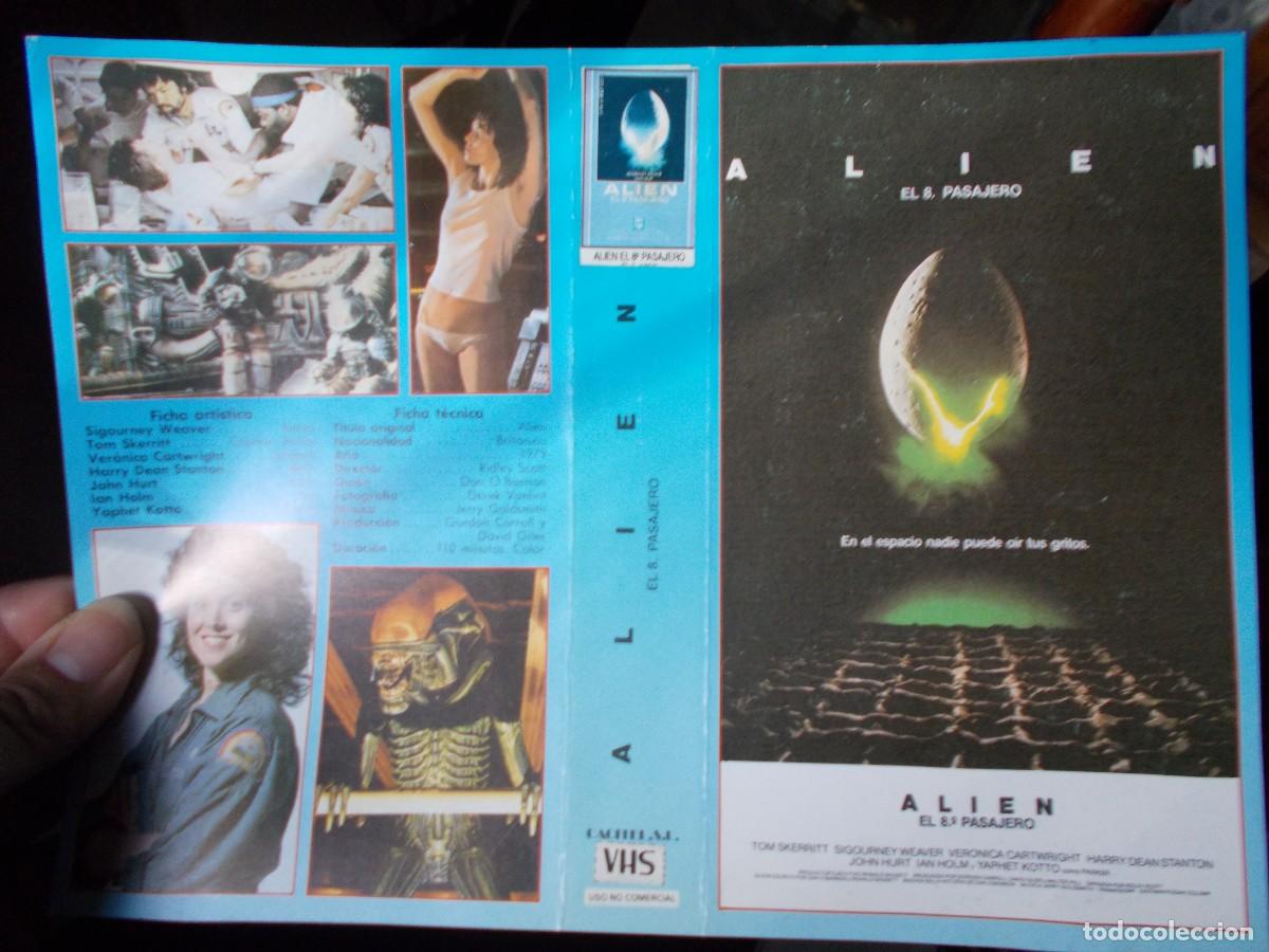 Cinema: ALIEN EL 8 PASAJERO ,,,CARATULA ORIGINAL DE VIDEO ,,,SOLO CARATULA ,,,,