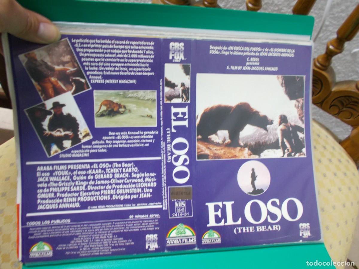 Cinema: EL OSO ''''CARATULA ORIGINAL DE VIDEO CLUB ''''SOLO CARATULA''''