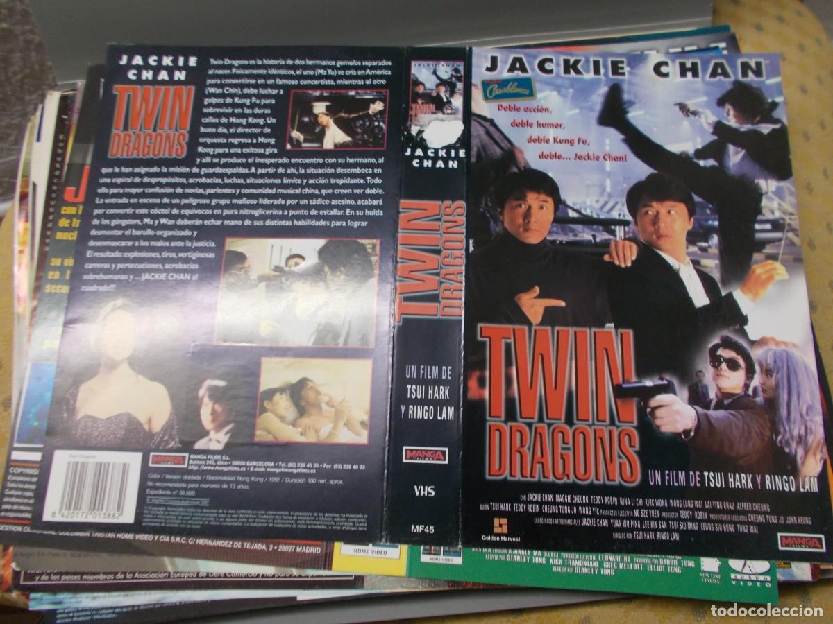 Cinema: TWIN DRAGONS CAJA GRANDE ''''CARATULA ORIGINAL DE VIDEO CLUB ''''SOLO CARATULA''''