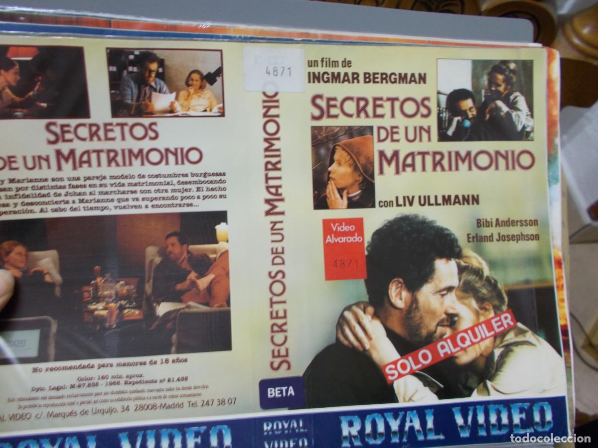 Cin&eacute;ma: SECRETOS DE UN MATRIMONIO ''''CARATULA ORIGINAL DE VIDEO CLUB ''''SOLO CARATULA''''