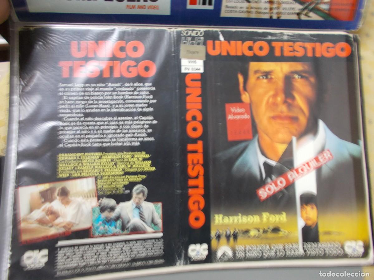 Cin&eacute;ma: UNICO TESTIGO ''''CARATULA ORIGINAL DE VIDEO CLUB ''''SOLO CARATULA''''